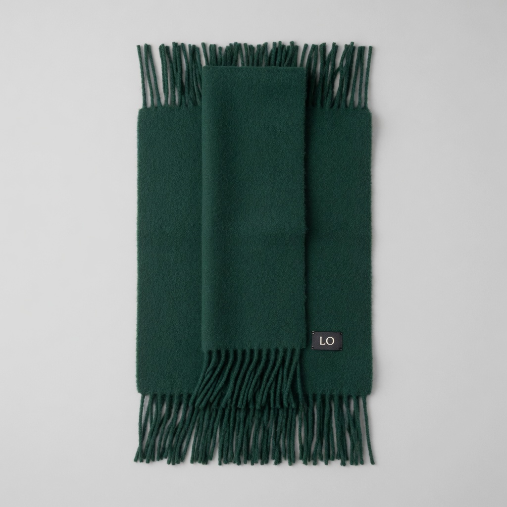 LOCKE / Wool Scarf in Deep Pine
